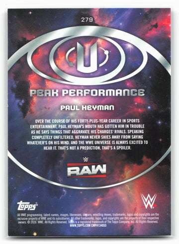2026 Topps Universe WWE #279 Paul Heyman