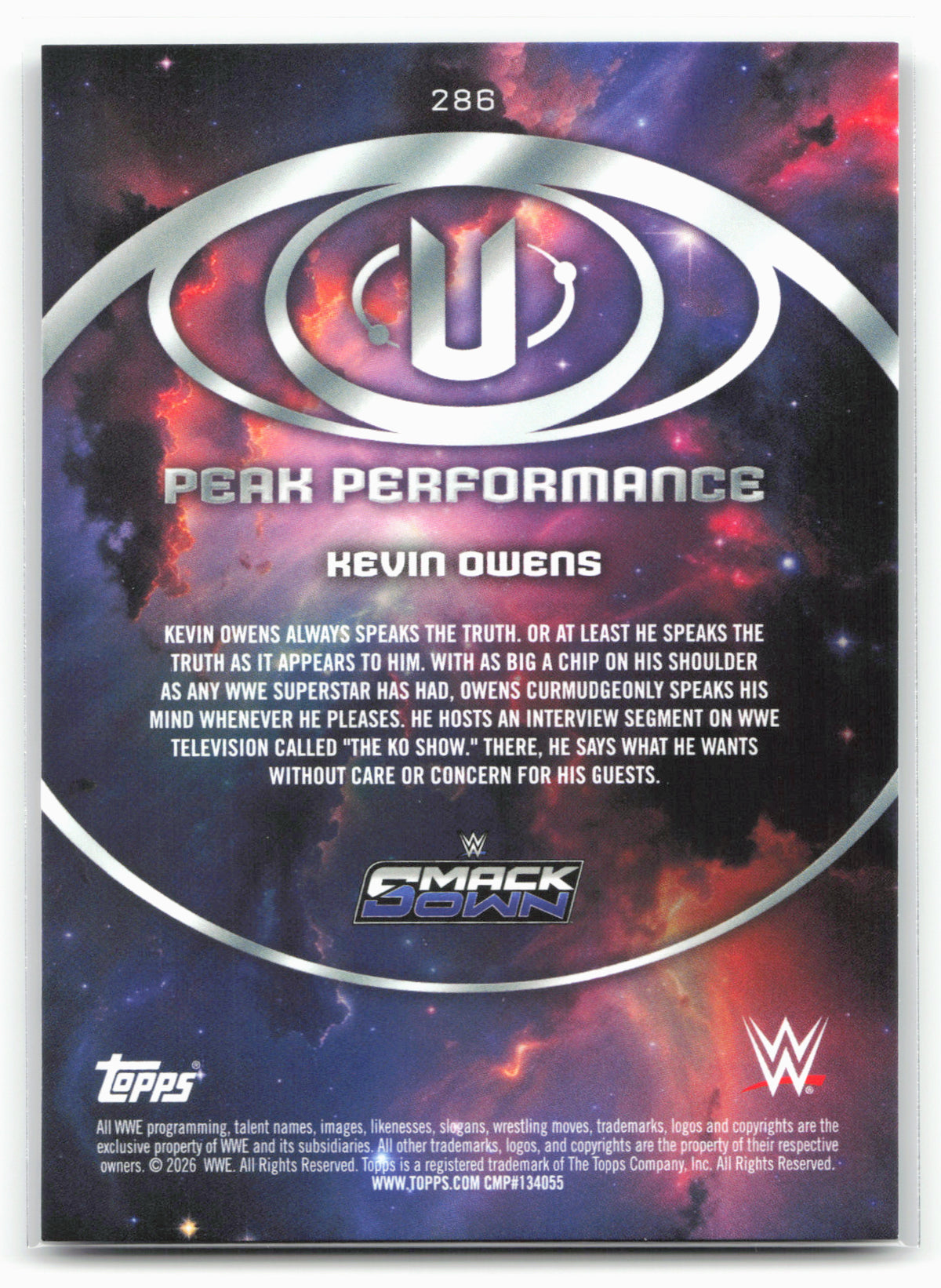 2026 Topps Universe WWE #286 Kevin Owens