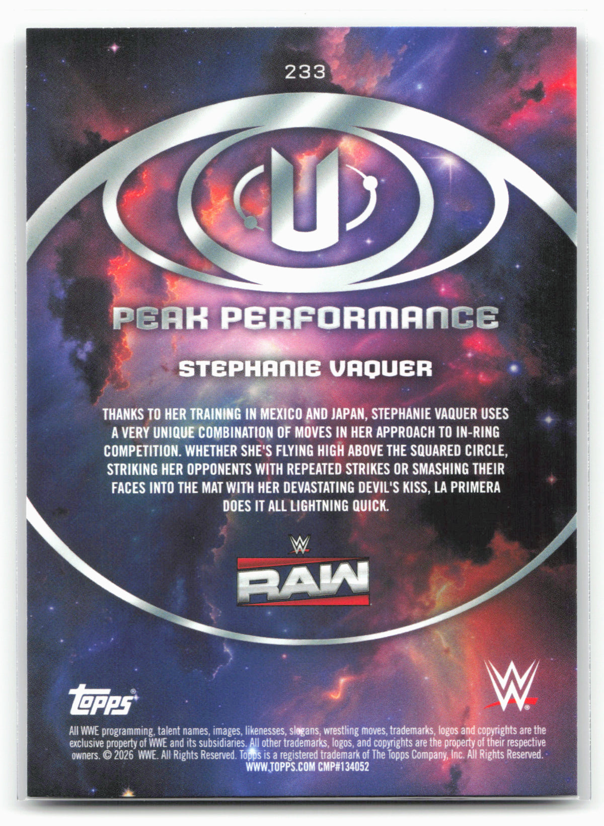 2026 Topps Universe WWE #233 Stephanie Vaquer