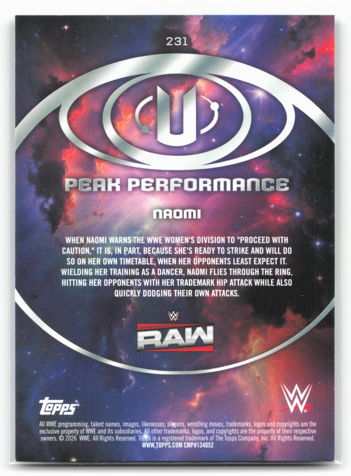 2026 Topps Universe WWE #231 Naomi