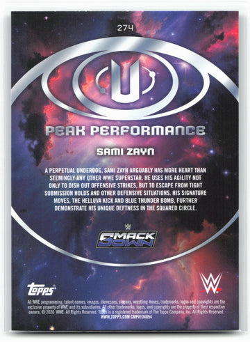 2026 Topps Universe WWE #274 Sami Zayn