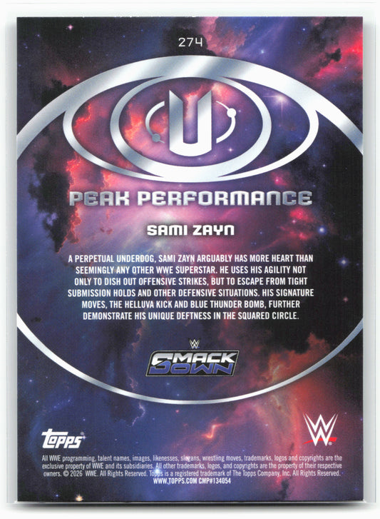 2026 Topps Universe WWE #274 Sami Zayn