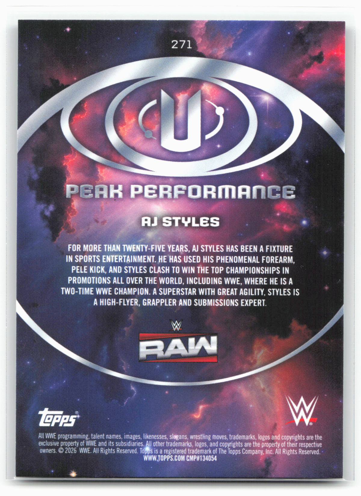 2026 Topps Universe WWE #271 AJ Styles