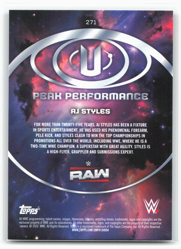 2026 Topps Universe WWE #271 AJ Styles