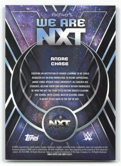 2026 Topps Universe WWE #NXT-40 Andre Chase We Are NXT