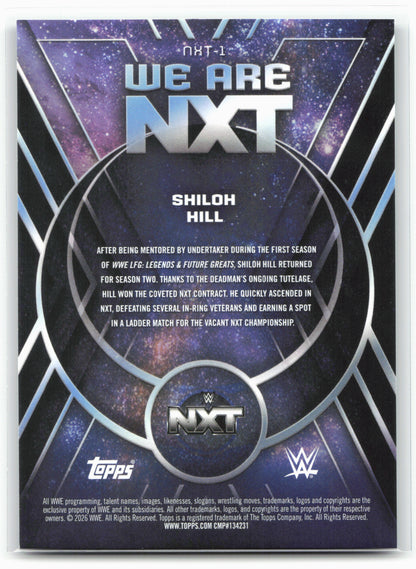 2026 Topps Universe WWE #NXT-1 Shiloh Hill We Are NXT