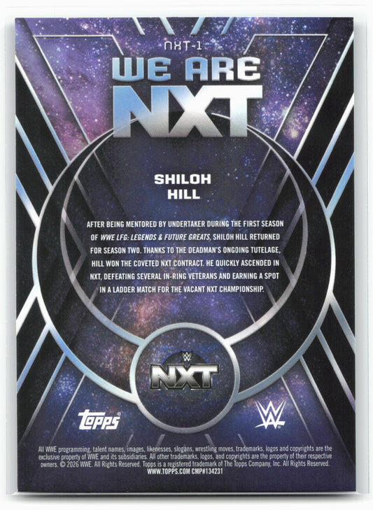 2026 Topps Universe WWE #NXT-1 Shiloh Hill We Are NXT