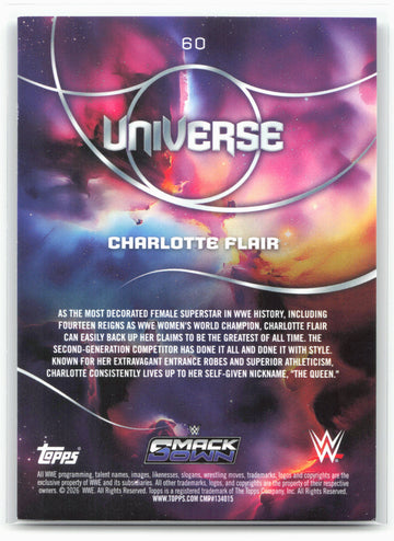 2026 Topps Universe WWE #60 Charlotte Flair Flare