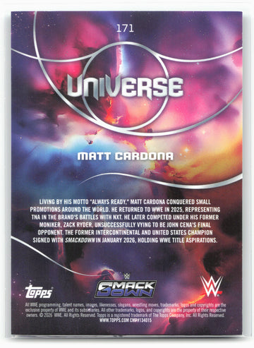2026 Topps Universe WWE #171 Matt Cardona Flare