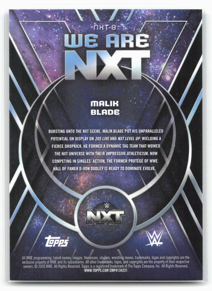 2026 Topps Universe WWE #NXT-9 Malik Blade We Are NXT