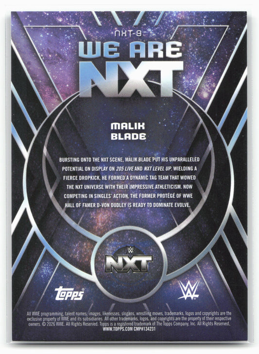 2026 Topps Universe WWE #NXT-9 Malik Blade We Are NXT
