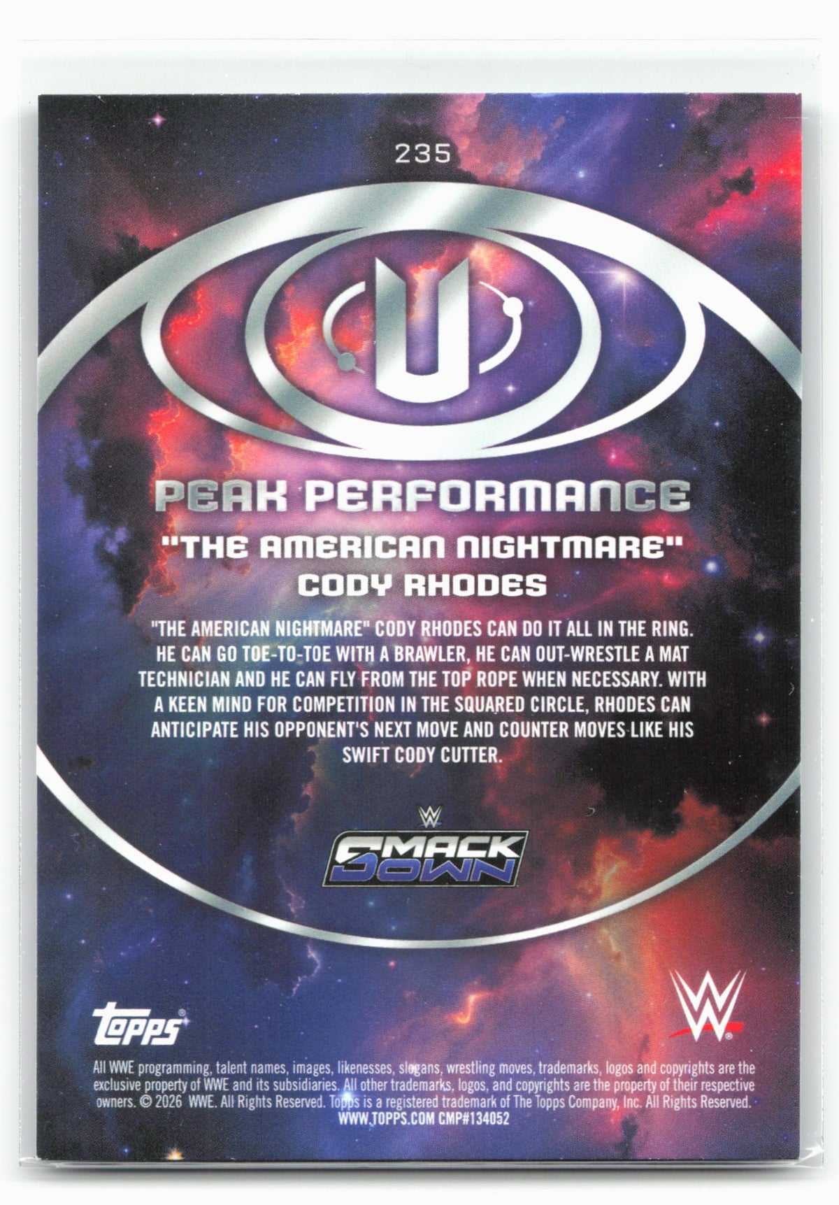 2026 Topps Universe WWE #235 "The American Nightmare" Cody Rhodes