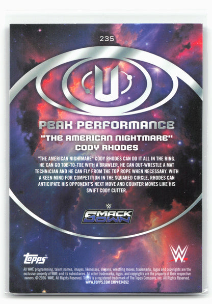 2026 Topps Universe WWE #235 "The American Nightmare" Cody Rhodes