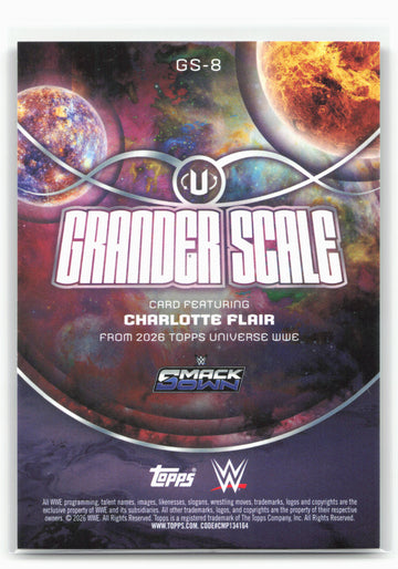 2026 Topps Universe WWE #GS-8 Charlotte Flair Grander Scale