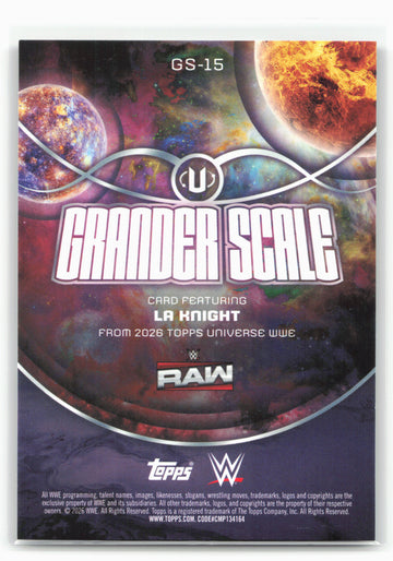 2026 Topps Universe WWE #GS-15 LA Knight Grander Scale