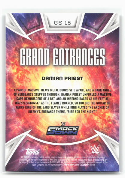 2026 Topps Universe WWE #GE-15 Damian Priest Grand Entrances