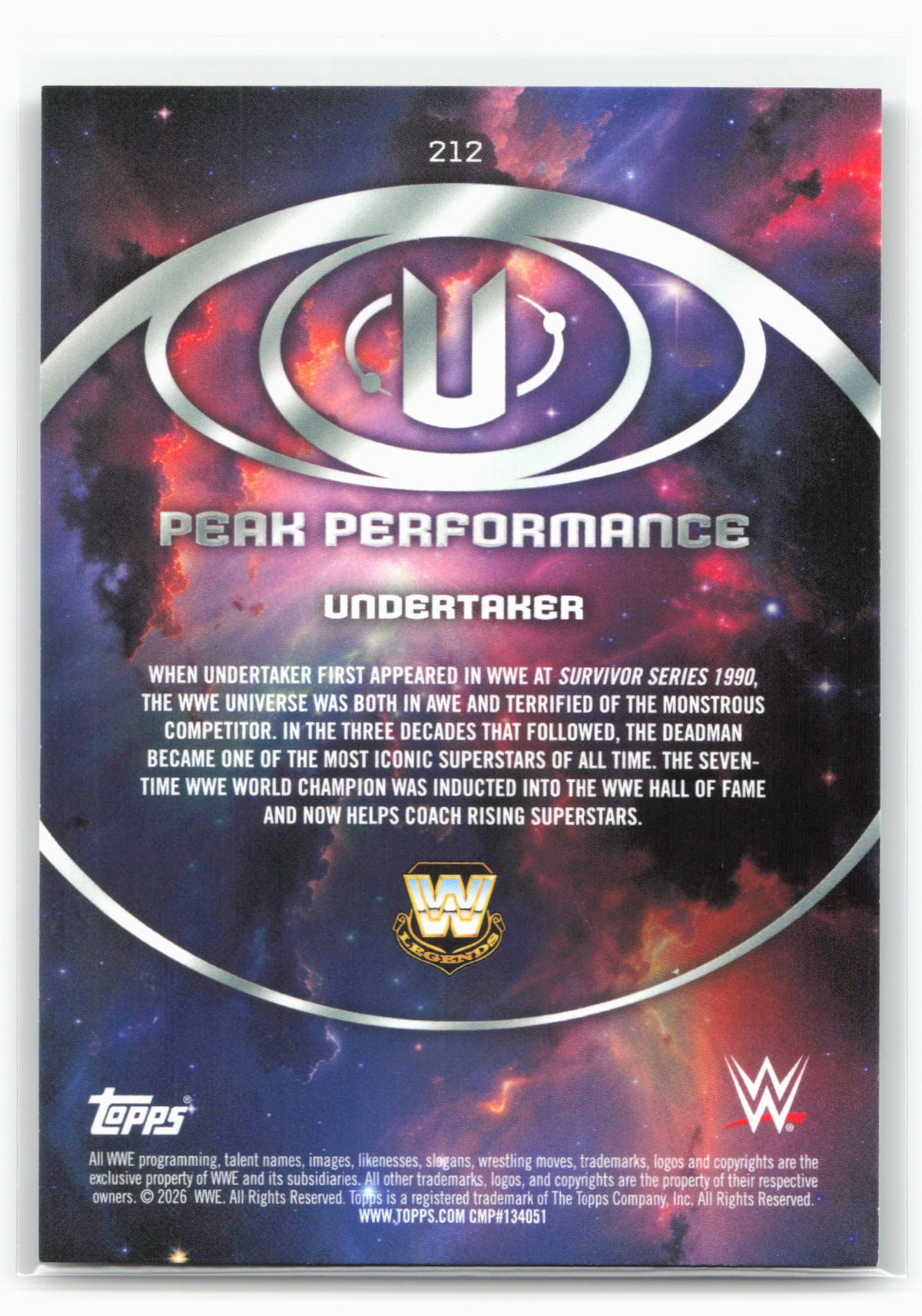 2026 Topps Universe WWE #212 Undertaker