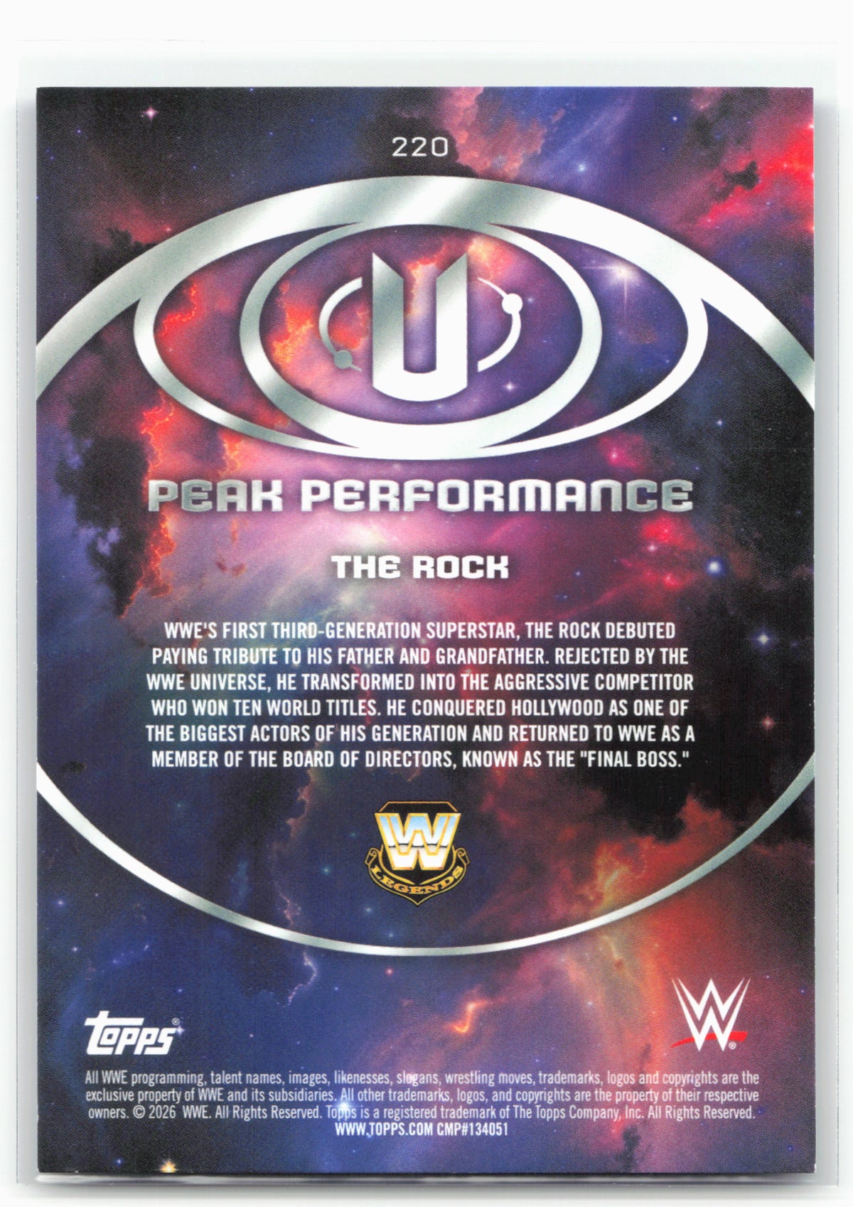 2026 Topps Universe WWE #220 The Rock