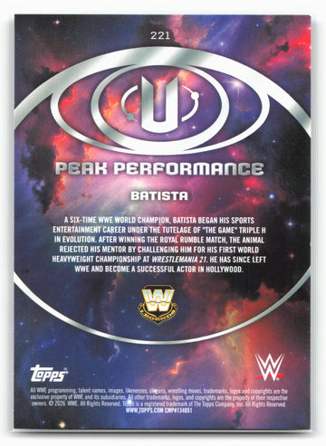 2026 Topps Universe WWE #221 Batista