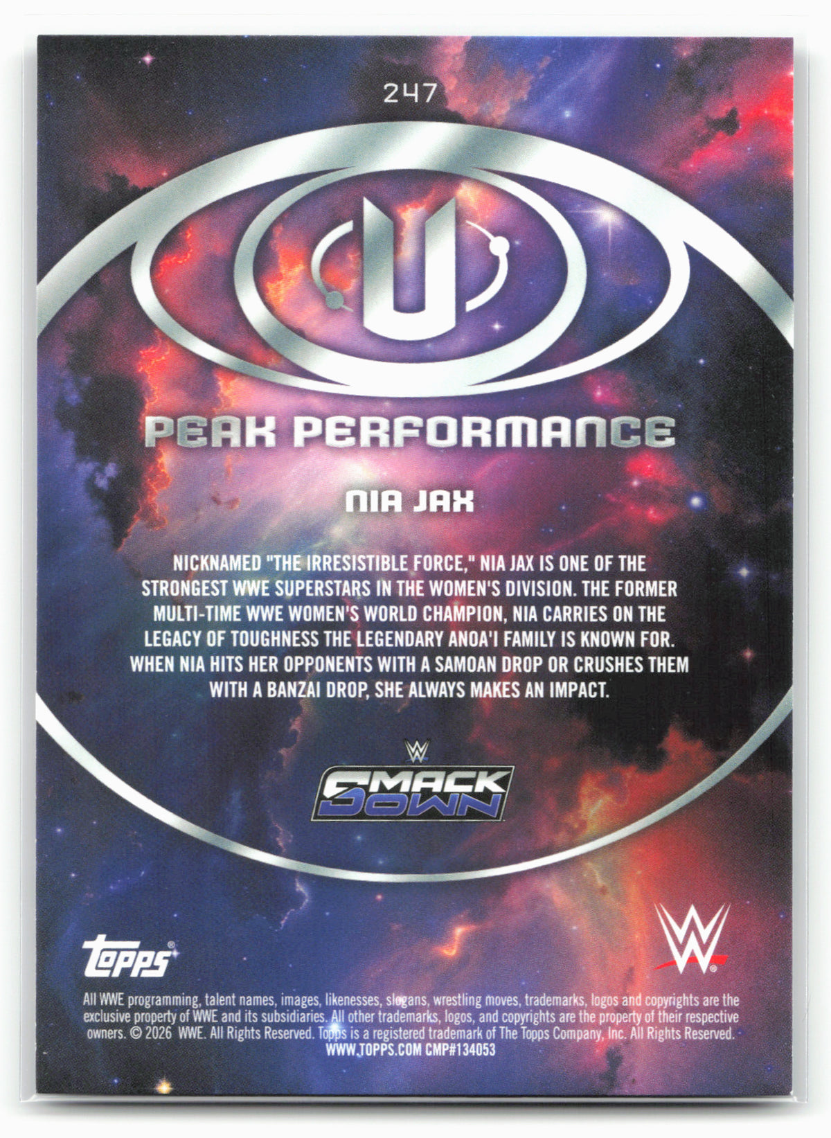 2026 Topps Universe WWE #247 Nia Jax