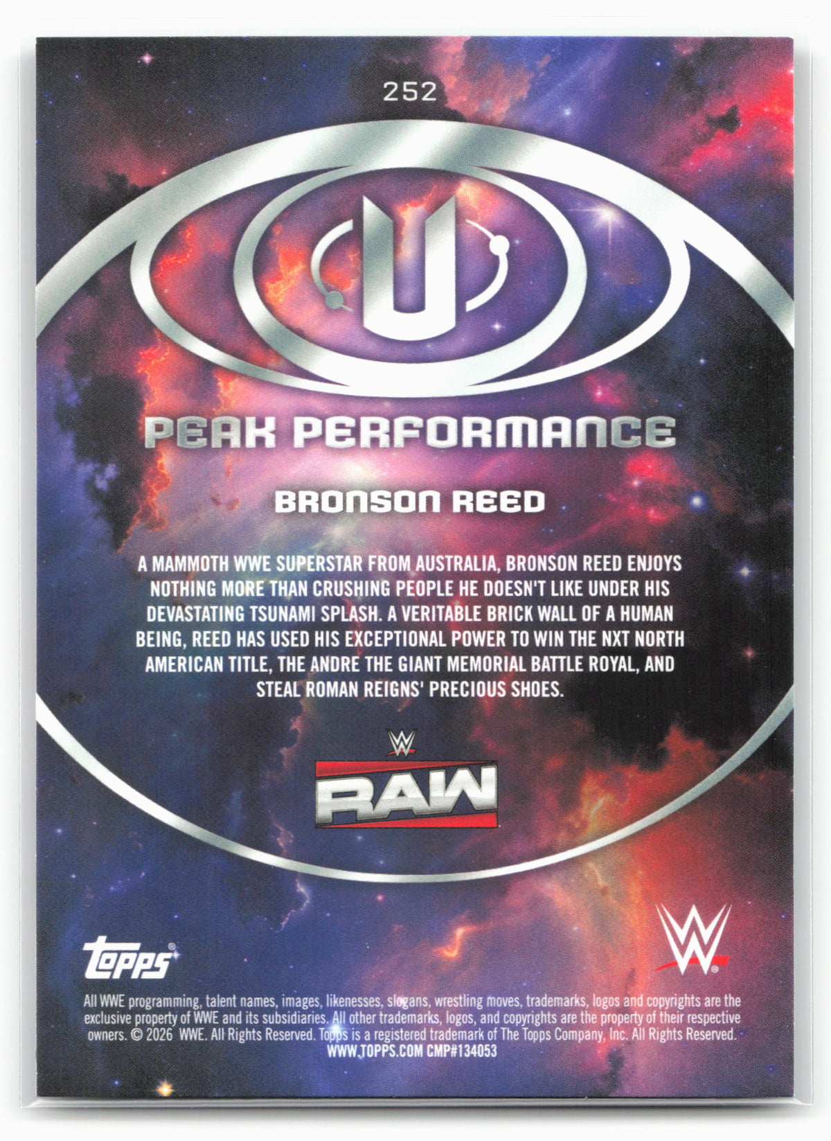 2026 Topps Universe WWE #252 Bronson Reed