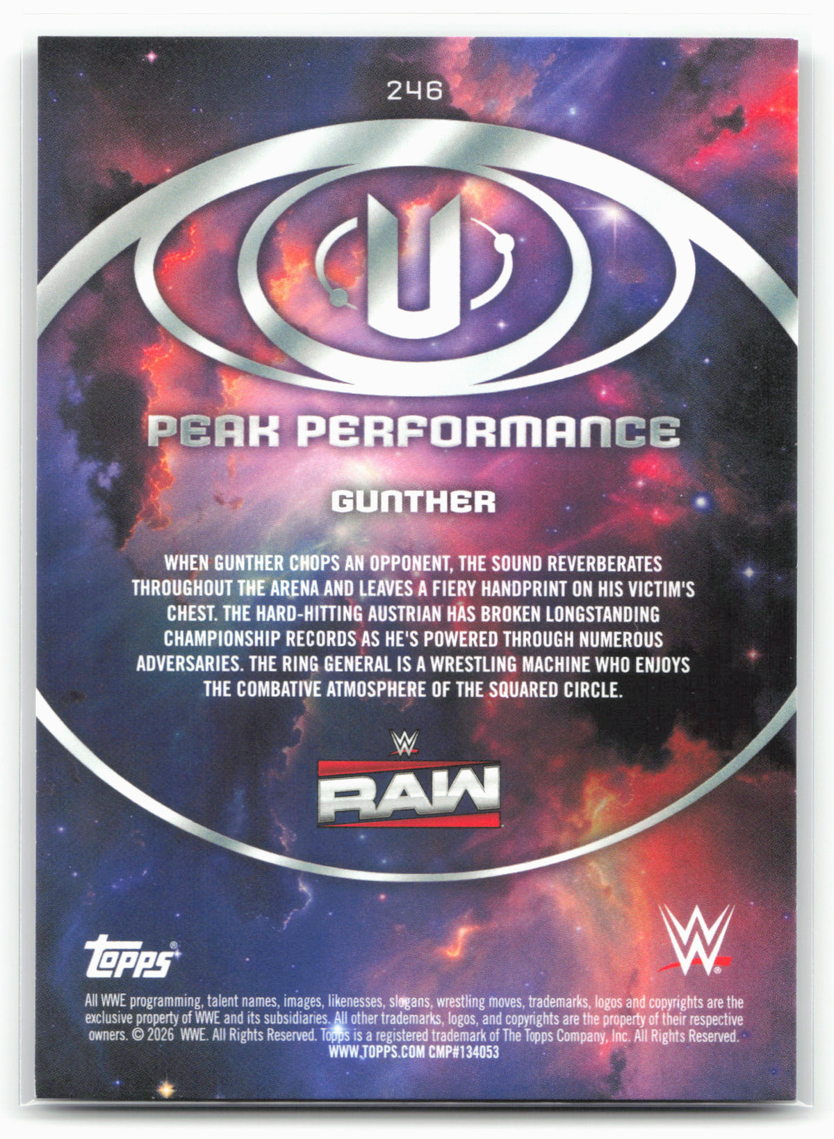 2026 Topps Universe WWE #246 Gunther