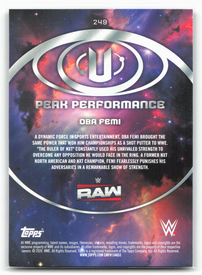 2026 Topps Universe WWE #249 Oba Femi