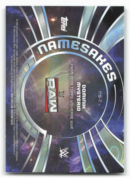 2026 Topps Universe WWE #NS-7 Dominik Mysterio Namesakes