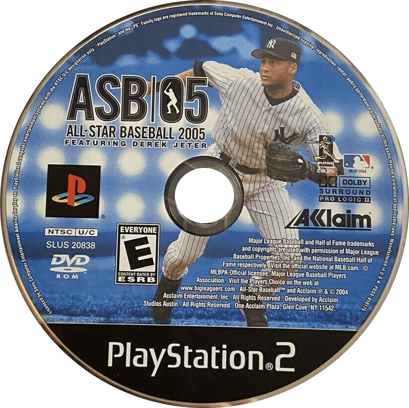 
All-Star Baseball 2005 | PlayStation 2 | North American disc | SLUS-20838