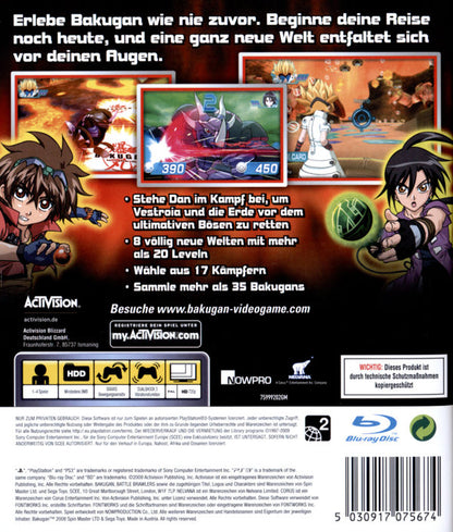 
Bakugan Battle Brawlers PS3 back cover