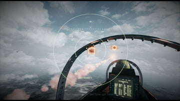 
Battlefield 3 | PlayStation 3 | gameplay screenshot | fighter-jet cockpit heat-seeker HUD