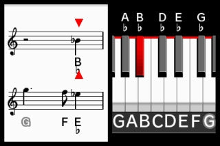 
Brain Age²: More Training in Minutes a Day! | Nintendo DS | gameplay screenshot | piano note exercise