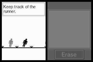 
Brain Age²: More Training in Minutes a Day! | Nintendo DS | gameplay screenshot | runner tracking exercise