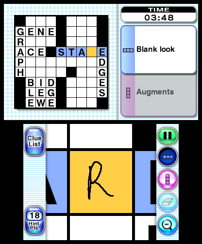 Crosswords Plus | Nintendo 3DS | gameplay screenshot 2