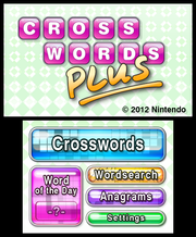 
Crosswords Plus | Nintendo 3DS | menu screenshot 1