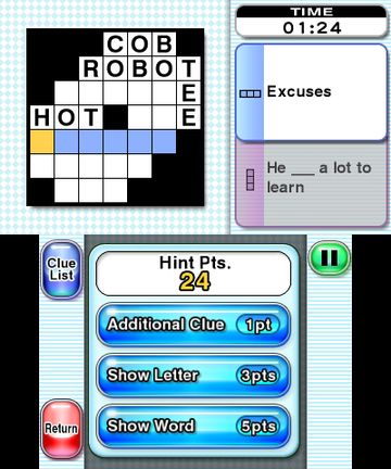 
Crosswords Plus | Nintendo 3DS | menu screenshot 4