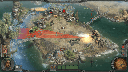 
Desperados III | Windows PC | gameplay screenshot 2 | Isabelle controlling a guard at the swamp | verified keyboard HUD | Source: THQ Nordic exact game page