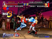 
Fatal Fury: Battle Archives Volume 1 | PlayStation 2 | gameplay screenshot | Terry Bogard vs Andy Bogard bridge-stage match | Source: LaunchBox 31485 cb09dbef-eac6-4442-a5f0-1d2b95ea1454