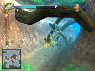 
Finny the Fish & the Seven Waters | PlayStation 2 | gameplay screenshot | NTSC-U SLUS-21072 | underwater pursuit with HUD | Source: PSXDataCenter ss9