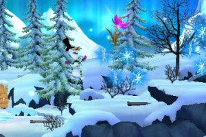 
Frozen: Olaf's Quest | Nintendo 3DS | gameplay screenshot | snowy forest platforming