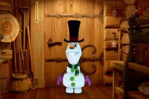 
Frozen: Olaf's Quest | Nintendo 3DS | menu screenshot | Olaf dress-up room
