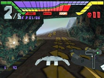 
Hi-Octane | Sony PlayStation | PS1 | gameplay screenshot | canyon track race with native HUD | Source: LaunchBox 32248