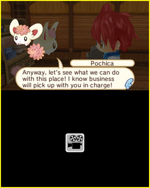 Hometown Story | Nintendo 3DS | gameplay screenshot 1 | shop customer interaction