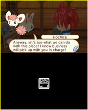 
Hometown Story | Nintendo 3DS | gameplay screenshot 1 | shop customer interaction