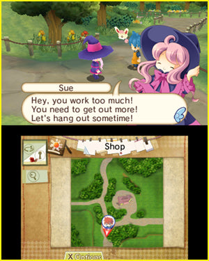 
Hometown Story | Nintendo 3DS | gameplay screenshot 5 | shop greeting