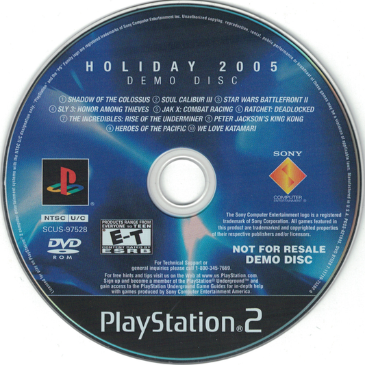 Holiday 2005 Demo Disc | Sony PlayStation 2 | PS2