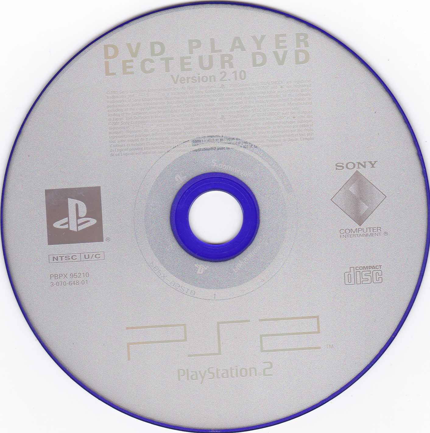 PlayStation 2 DVD Player Disc (Version 2.10) | Sony PlayStation 2 | PS2