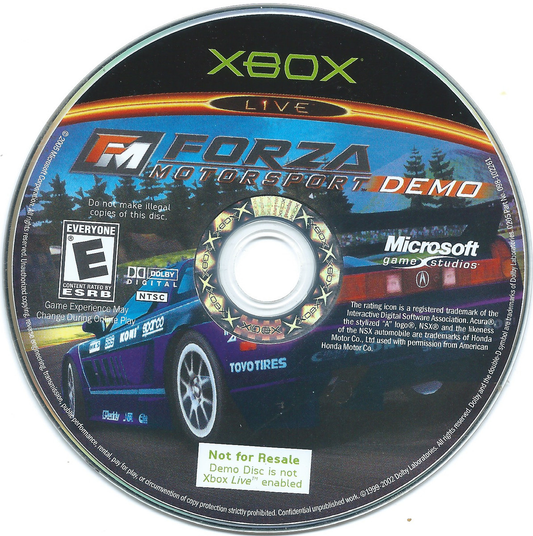 Forza Motorsport (Demo Disc) | Xbox