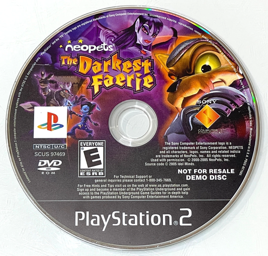 NeoPets: The Darkest Faerie - Demo Disc | PlayStation 2 | PS2 | Demo Disc