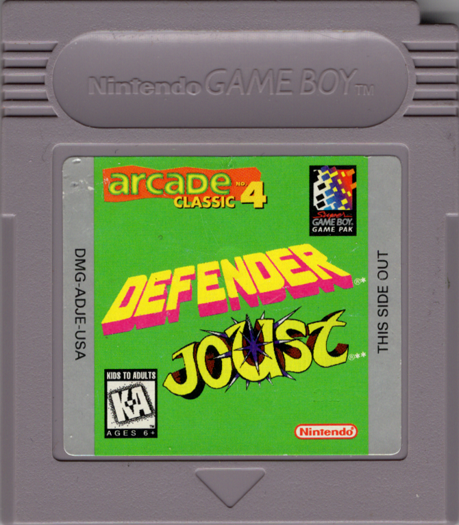 Arcade Classic 4: Defender/Joust | Nintendo Game Boy